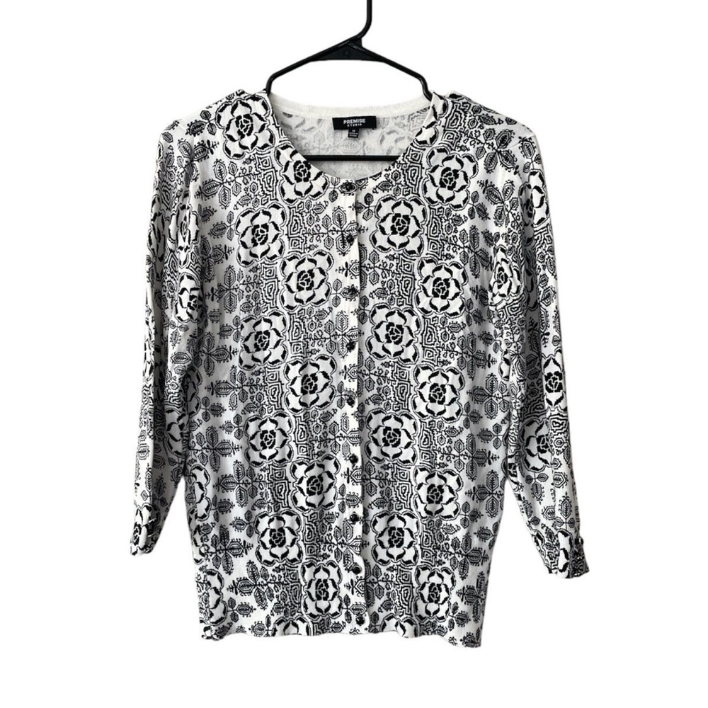 Premise 3/4 sleeves cardigan sweater